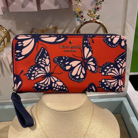 Kate Spade Chelsea Large Continental Wallet The little Better Butterfly Multi - Picture 9 of 16